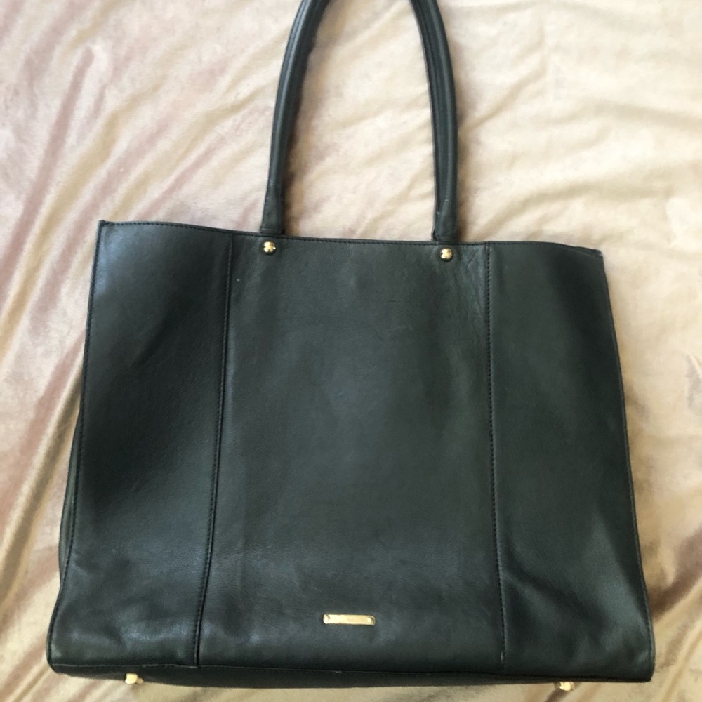 🔵Rebecca Minkoff Midnight Blue Leather Shoulder Tote Hand-Bag Purse - Picture 8 of 14